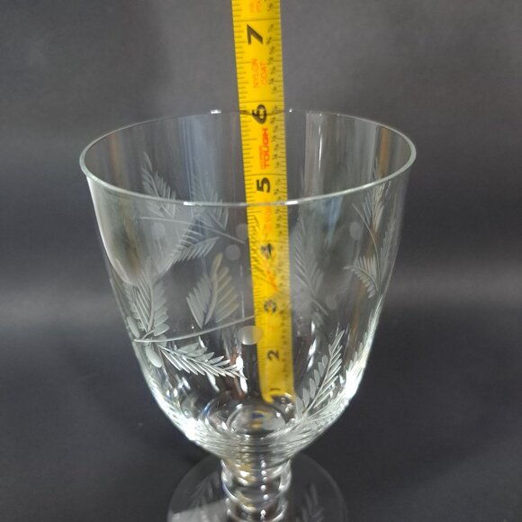 Electra Arcadia Iced Tea Footed Hand Blown Discontinued Glass Goblet Water Wine - Picture 8 of 13